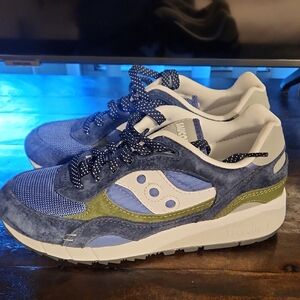 Saucony Navy and Olive Sneakers